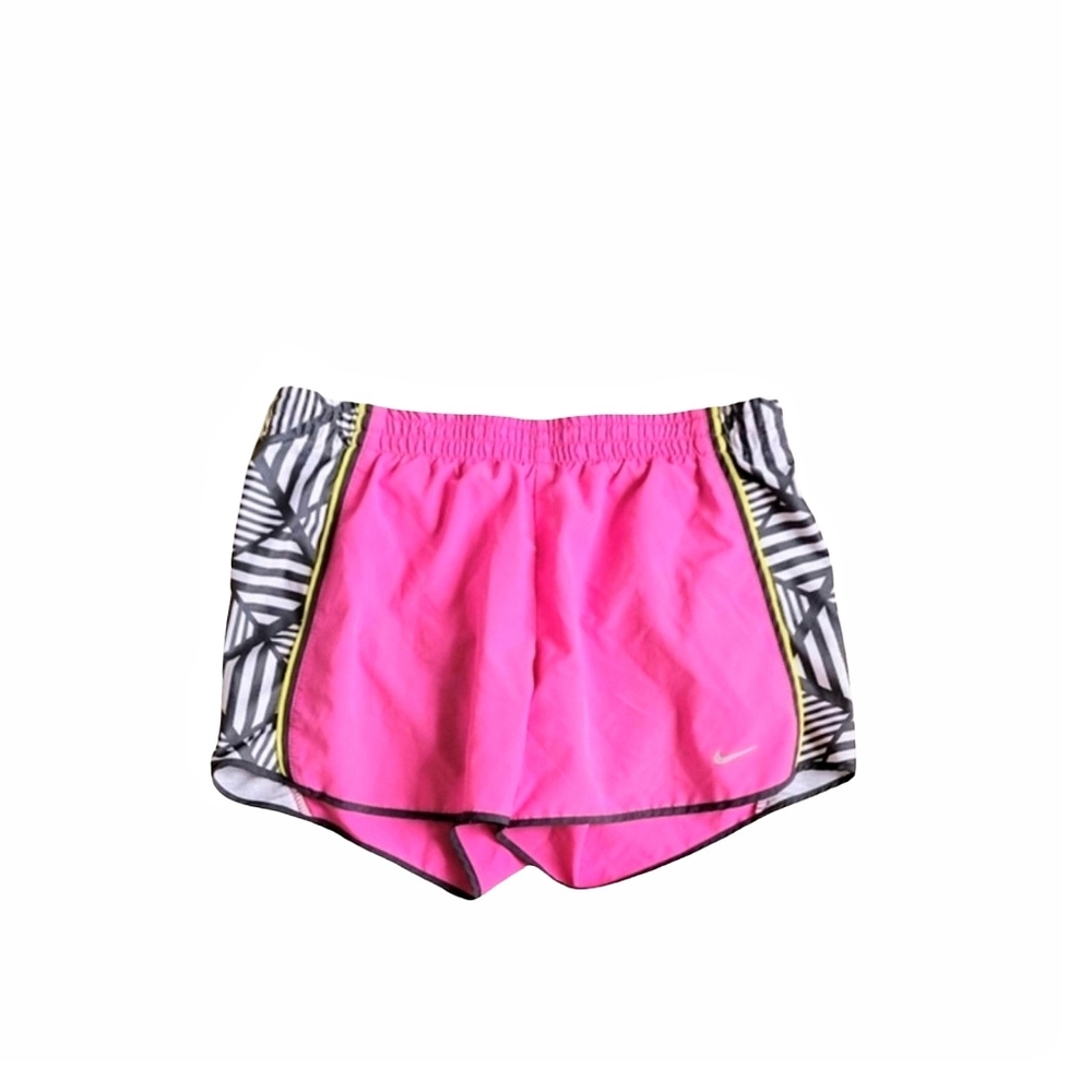 Nike Dri-Fit Tempo Pink Black & White 3" Running Lined Workout Shorts Size S
